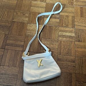 Paloma Picasso White Crossbody Bag with Gold X Accent